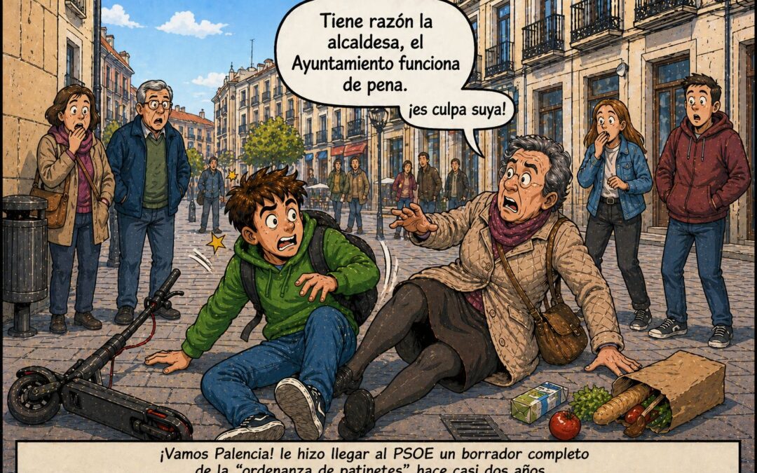 ¡Vamos Palencia! denuncia la inacción del PSOE con respecto a la ordenanza de patinetes y otras ordenanzas municipales clave para la ciudad